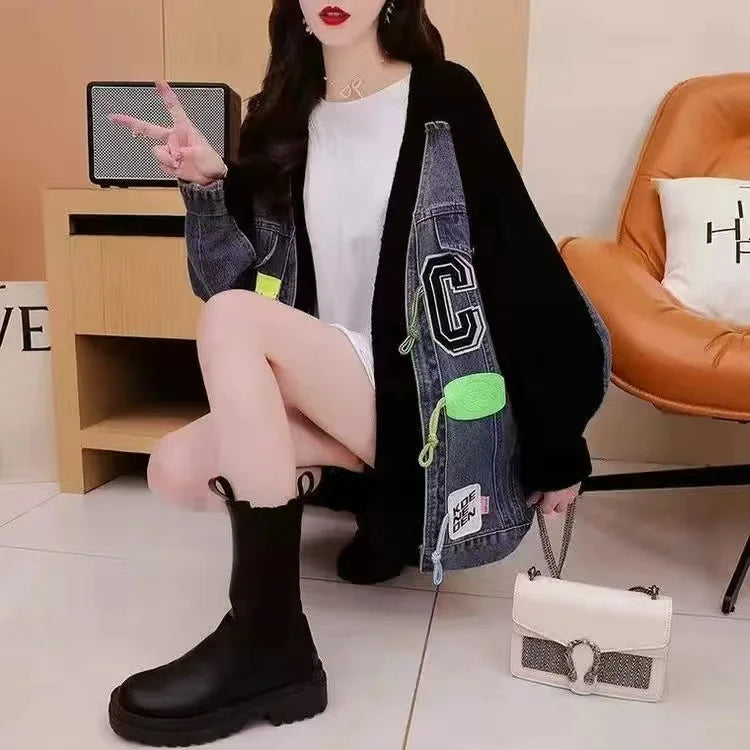 LOFTALIA PATCHWORK CARDIGAN