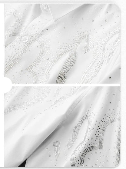LOFTALIA LUXURY RHINESTONES SHIRTS