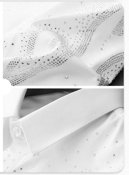 LOFTALIA LUXURY RHINESTONES SHIRTS