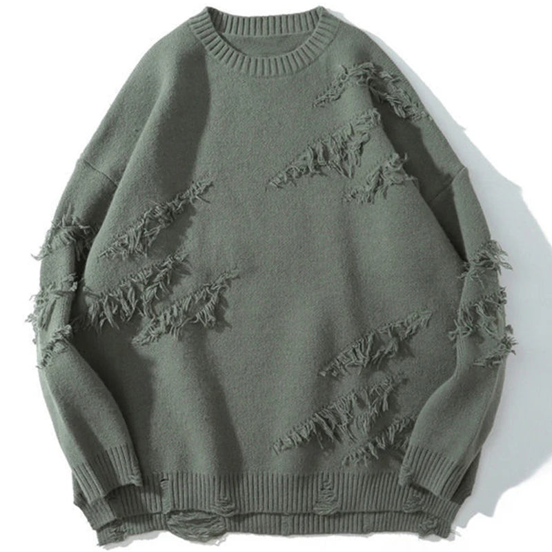 LOFTALIA AMERICAN RIPPED SWEATER