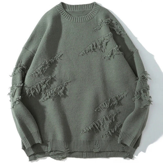 LOFTALIA AMERICAN RIPPED SWEATER