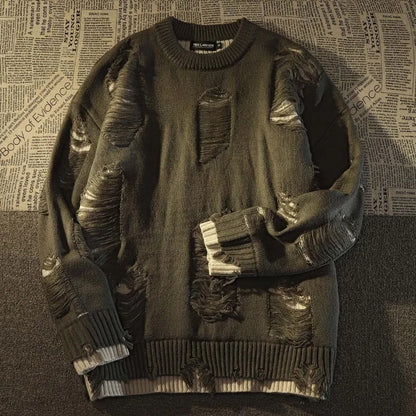 LOFTALIA AMERICAN RIPPED SWEATER