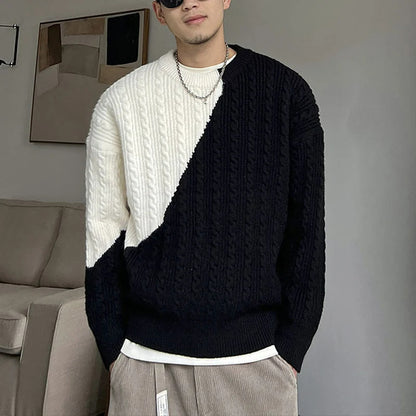 LOFTALIA CONTRAST COLOR SWEATER