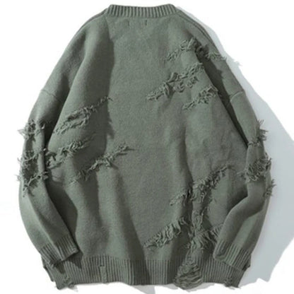 LOFTALIA AMERICAN RIPPED SWEATER