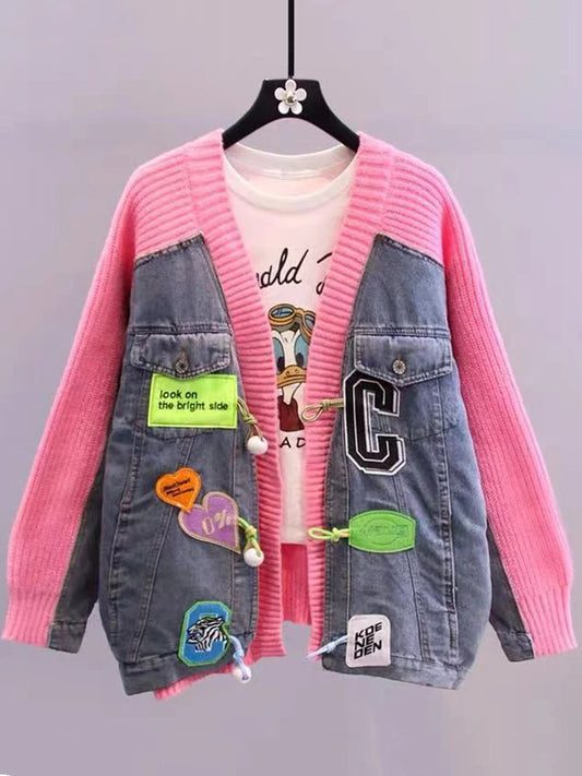 LOFTALIA PATCHWORK CARDIGAN