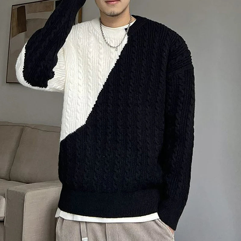 LOFTALIA CONTRAST COLOR SWEATER