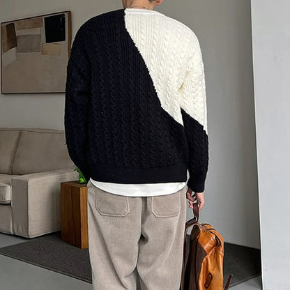 LOFTALIA CONTRAST COLOR SWEATER
