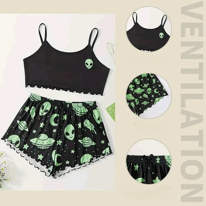 LOFTALIA WOMEN CAMISOLE PAJAMA SET