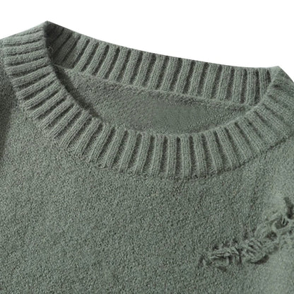 LOFTALIA AMERICAN RIPPED SWEATER