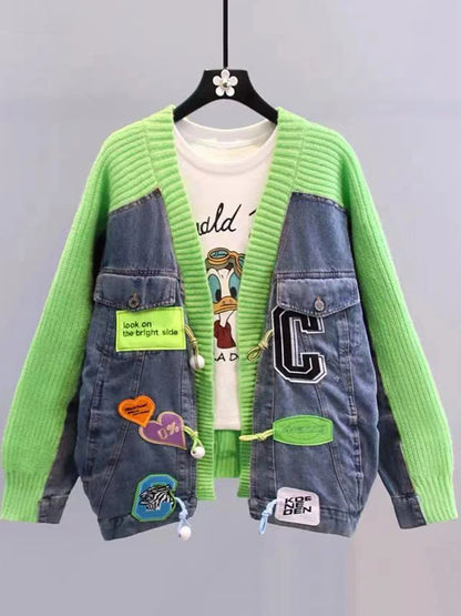 LOFTALIA PATCHWORK CARDIGAN