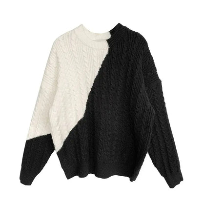 LOFTALIA CONTRAST COLOR SWEATER