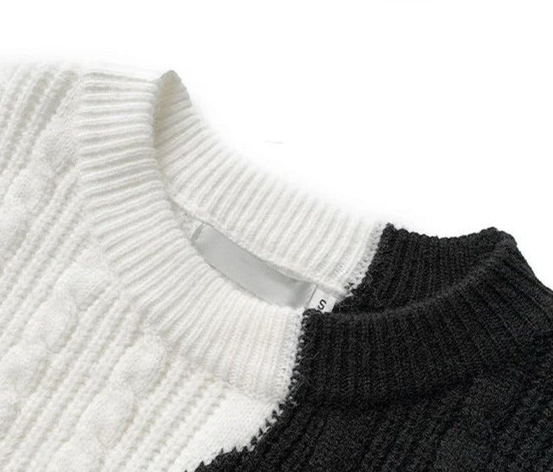 LOFTALIA CONTRAST COLOR SWEATER