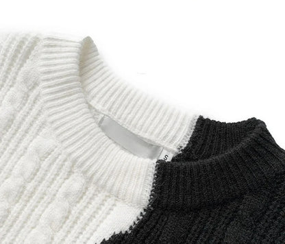 LOFTALIA CONTRAST COLOR SWEATER